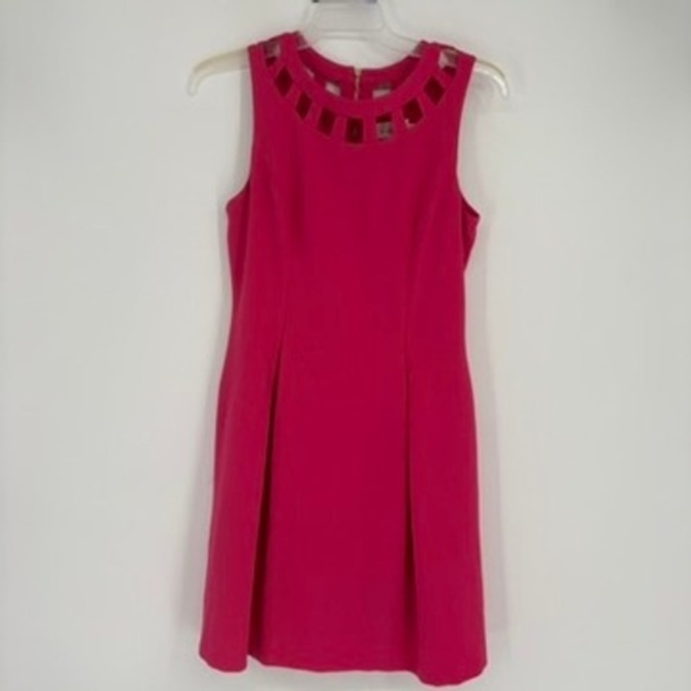 Eliza J Pink Cutout Neck Sleeveless Sheath Dress Women's Size 8